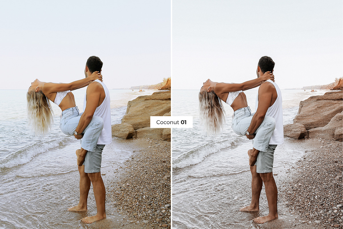 4 Lightroom Presets COCONUT, an Action Add-On by Graace Studio (Photo 5 of 8)