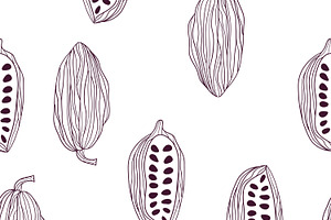 Cocoa Beans Pattern Set