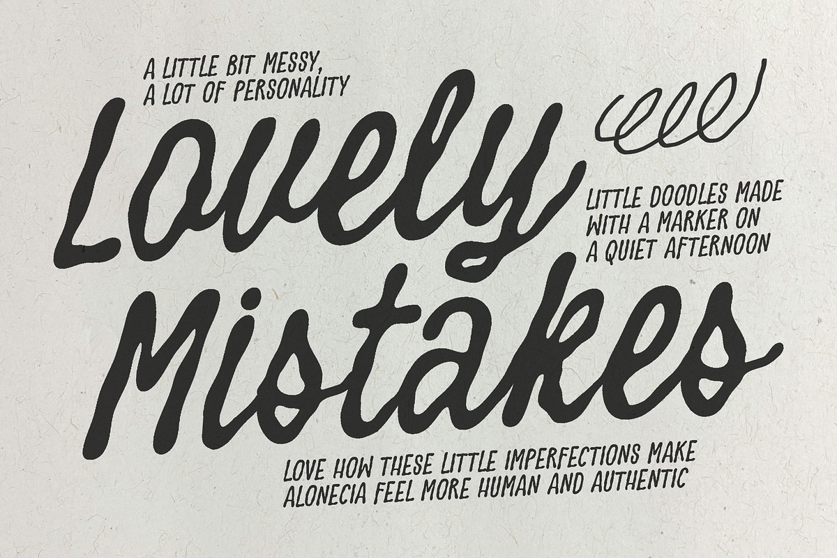 Aloneca Font, a Script Font by DearLailaStudio (Photo 2 of 6)
