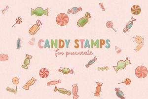 SALE Candy Stamps For Procreate