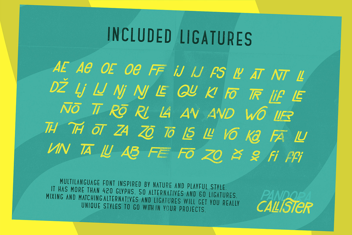 Pandora Callister Font preview 6