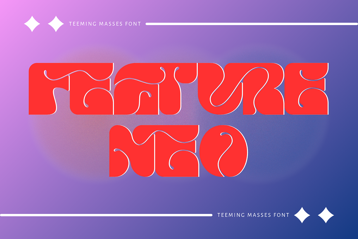 TEEMING MASSES - BOLD GROOVY FONT, a Sans Serif Font by 177Studio (Photo 5 of 8)