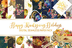 Seasonal Watercolor Bundle Clip Art