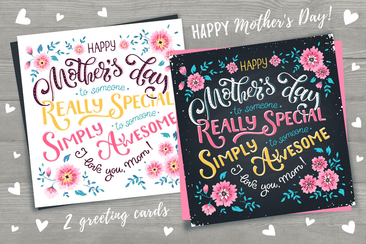 Happy Mother Day greeting cards, an Illustration by Olly Molly