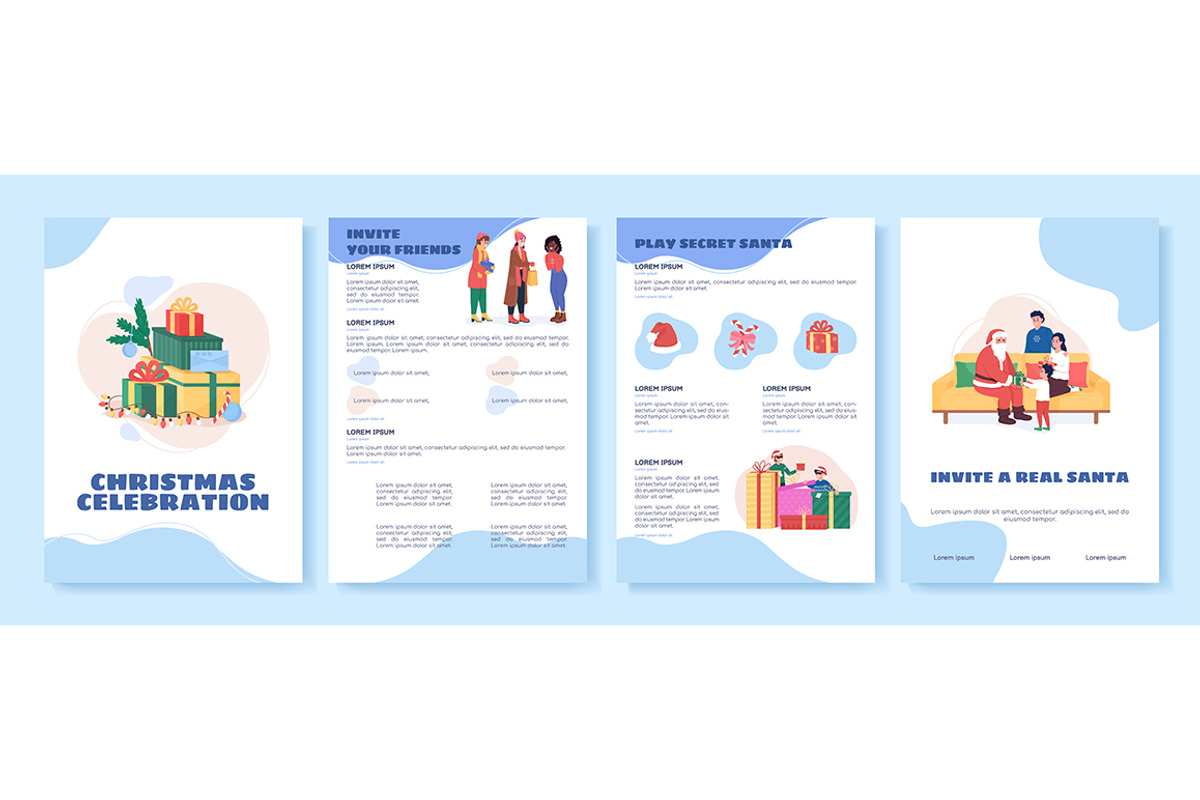 Christmas celebration brochure, a Brochure Template by IMG visuals characters