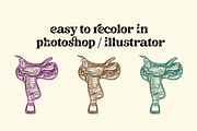 Western Cowgirl Essentials Graphics, an Object Illustration by cmfgraphics (Thumbnail 3 of 4)
