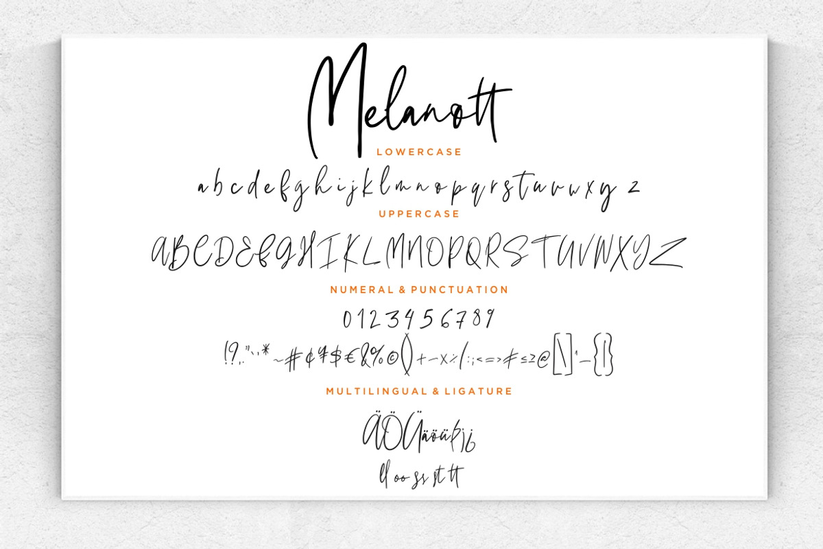 Melanott Signature Business Font preview 7