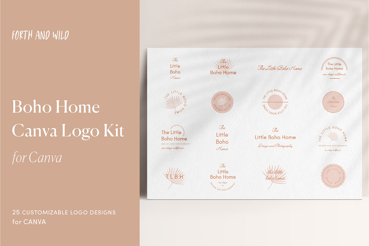 Boho Home Modern Canva Logo Kit, a Branding & Logo Template by Forth and Wild (Photo 1 of 9)