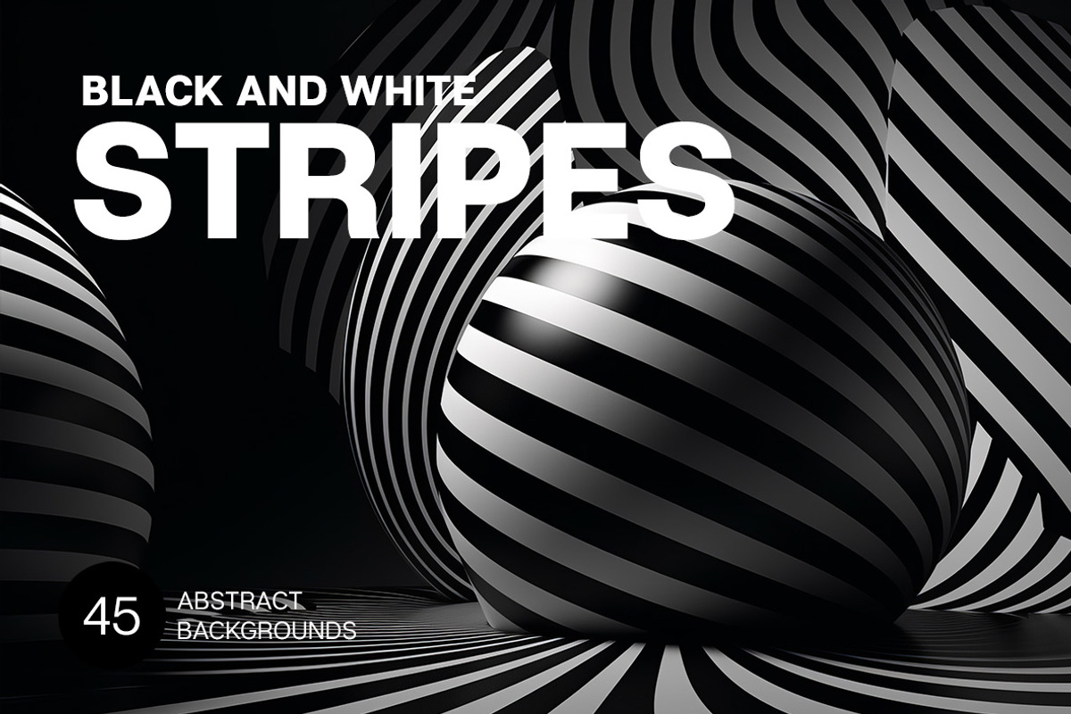 B&W Stripes 45 Backgrounds, a Background Graphic by Handmadefont (Photo 1 of 8)