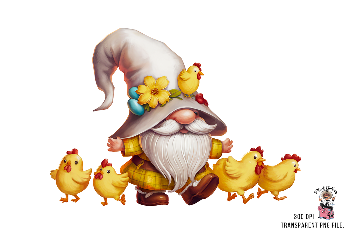 Easter Gnome Clipart PNG Bundle, an Illustration by Clipart Bloom (Photo 3 of 18)