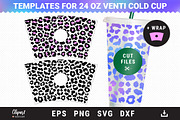 Leopard Pre-sized Wrap Cold Cup 24oz, an Object Graphic by ClipartMuchLove (Thumbnail 1 of 4)