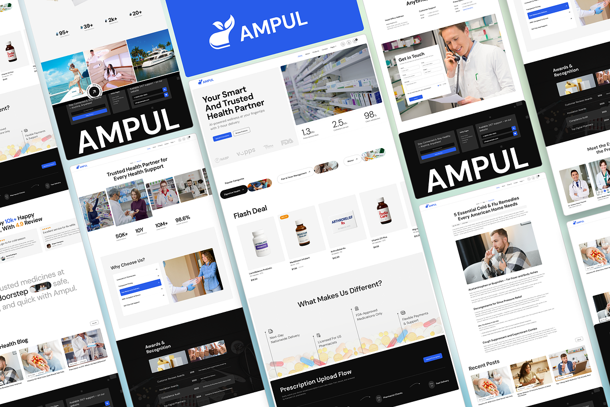 Ampul - Pharmacy Website Template preview 2