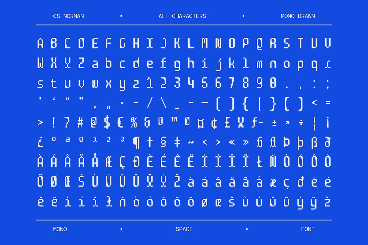 CS Norman Mono Drawn, a Sans Serif Font by Craft Supply Co. (Photo 8 of 8)