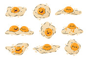 Fried eggs characters, a Food Illustration by Torontotokio (Thumbnail 3 of 4)