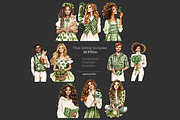 St Patricks Day Clipart, a Person Illustration by GlamArtZhanna (Thumbnail 7 of 8)