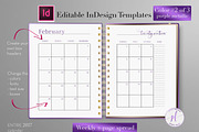 Monthly Planner | InDesign Template, a Stationery Template by Planner Templates (Thumbnail 9 of 17)