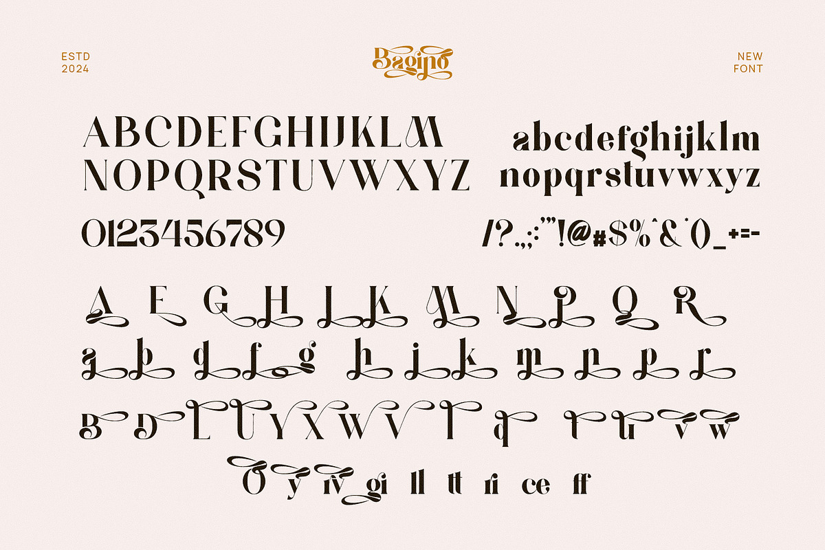 Bagino Elegant Serif Font Typeface, a Serif Font by Perfectype (Photo 6 of 6)
