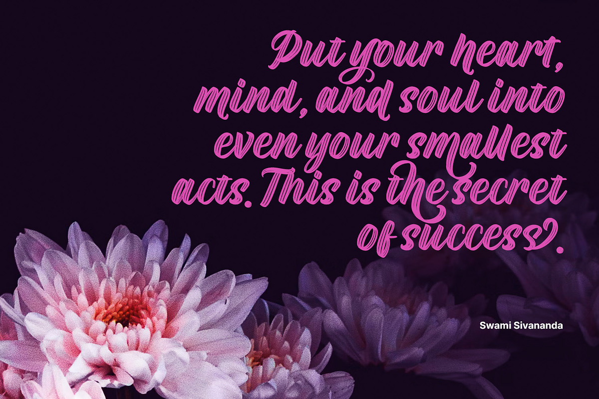 Brightora, a Script Font by Nathatype (Photo 2 of 15)