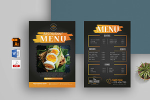 Modern Restaurant Food Menu, a Flyer Template by obayes