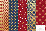 Americana Gold Foil Digital Papers, a Pattern Graphic by Amanda Ilkov (Thumbnail 3 of 4)