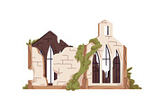 Destroyed city buildings, houses set, an Object Illustration by PaperTrident (Thumbnail 9 of 13)