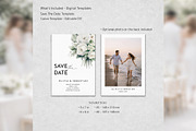 WhiteFloral Save the Date CanvaBD012, an Invitation Template by TyphoonStudio (Thumbnail 2 of 9)