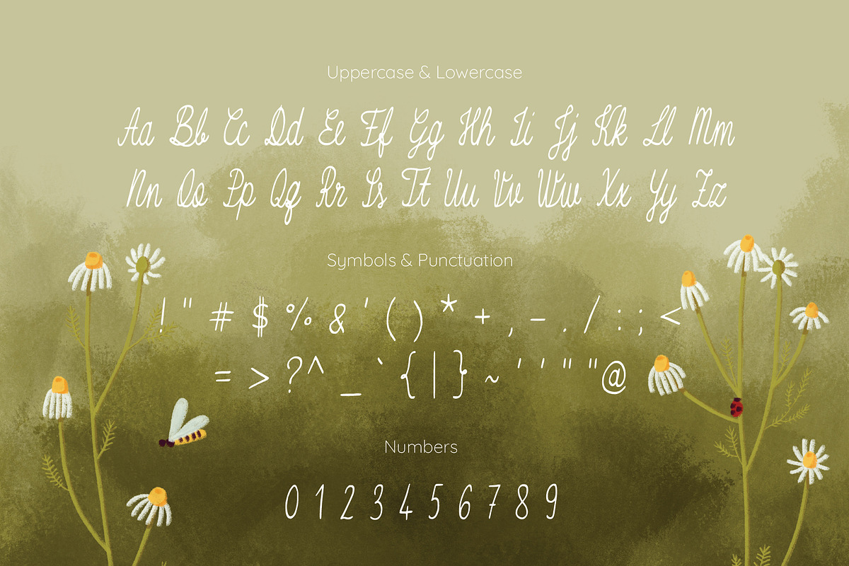 Matricaria Chamomilla Script, a Script Font by Jelena Sardi (Photo 2 of 6)
