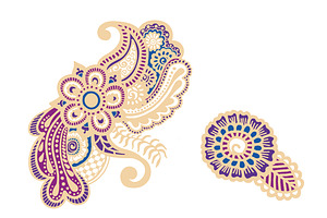 Collection Of 4 Mehndi Patterns