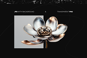Mechanical Flowers Steampunk Clipart, an Object Graphic by Lumeno (Thumbnail 4 of 8)