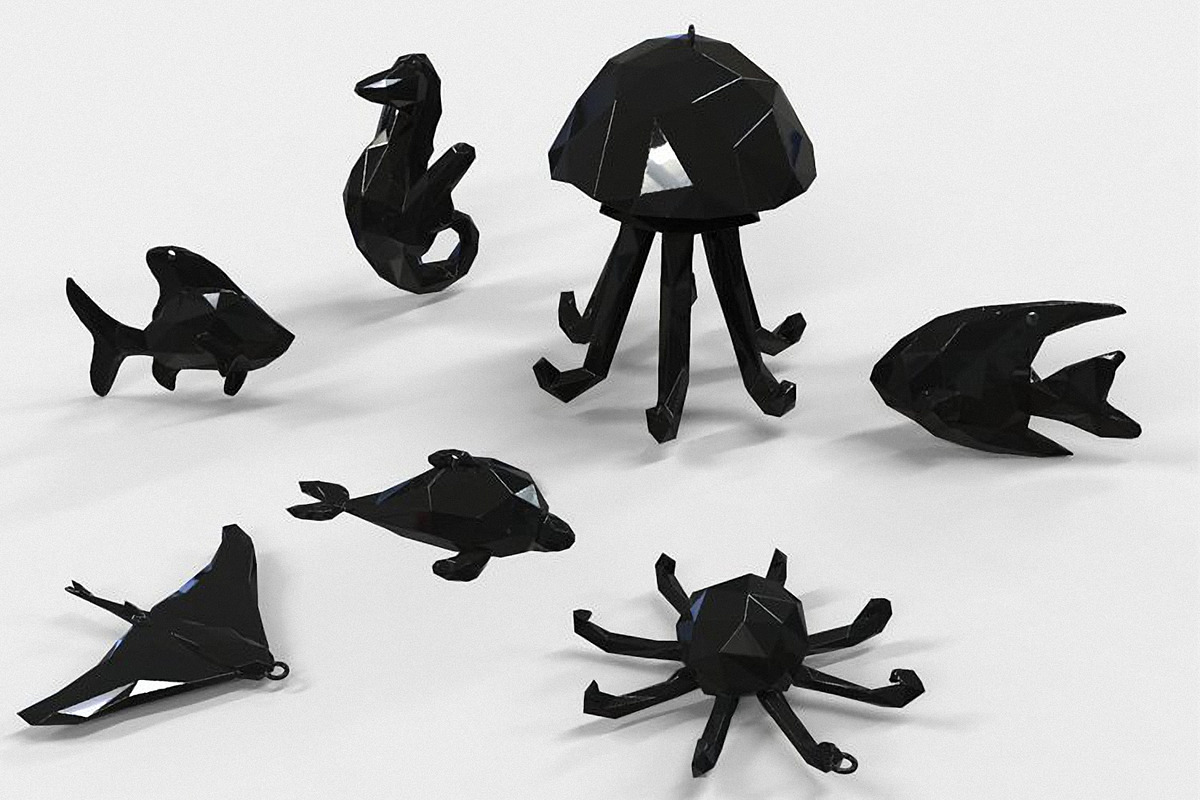 7 Nautical Charm 3D Model Set, an Animal 3D Model by Kseniya-Omega (Photo 2 of 17)