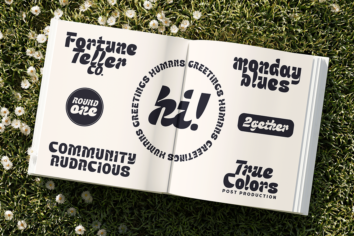 Retro Communia | 70s Typeface, a Script Font by Ayca Atalay (Photo 5 of 8)