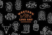 Western Line Art Illustrations, an Illustration by cd-design.co (Thumbnail 1 of 7)