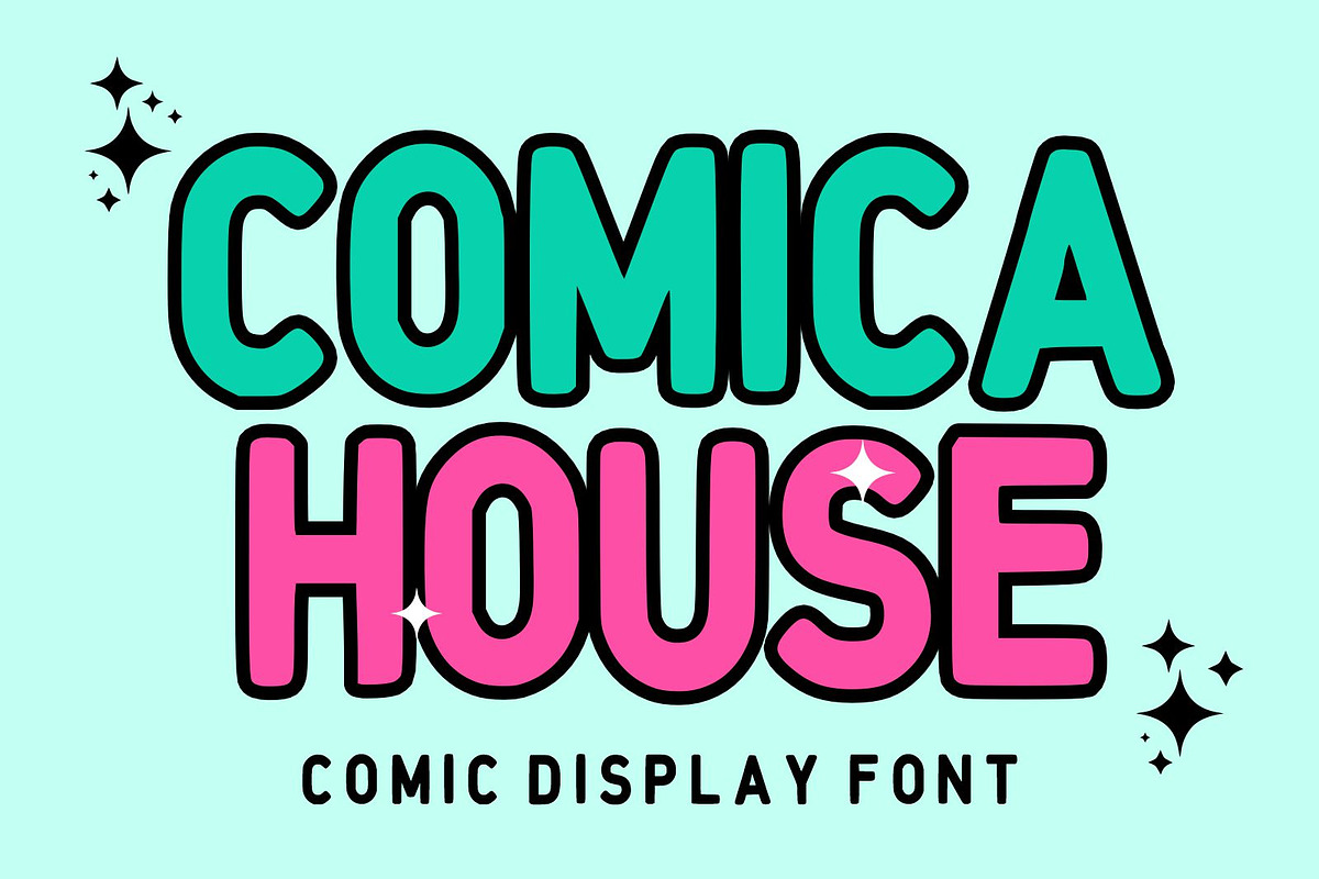 Comica House | Cute Comic Font, a Sans Serif Font by Fourteen Letter (Photo 1 of 6)