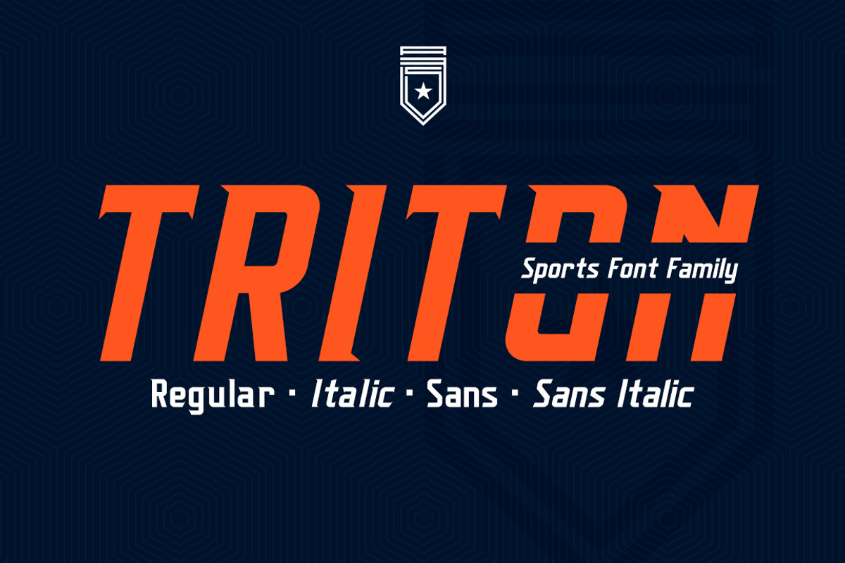 Triton Sports Font Family, a Sans Serif Font by ANDR35 (Photo 1 of 9)