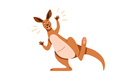 Cute happy kangaroo animals set, an Animal Illustration by Good Studio (Thumbnail 9 of 15)