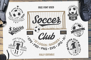 Soccer Club Badges And Labels