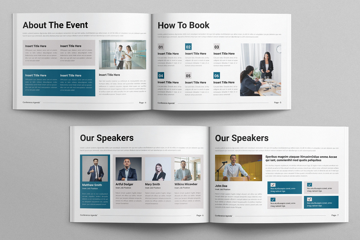 Conference Agenda Template Landscape, a Presentation Template by E-Type (Photo 3 of 7)