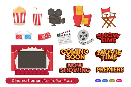 Cinema Element Illustration Pack