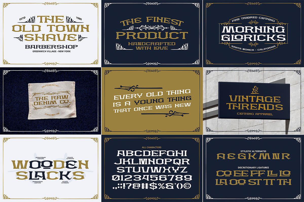 Vintage Font Bundle 5, a Symbol Font by Vintage Division (Photo 8 of 12)