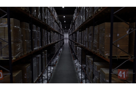Warehouses large logistics commerce, an Industrial Photo by Media Whale Stock