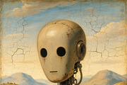 3 Vintage Robot Landscape Art, a Technology Illustration by StockVerse Creative (Thumbnail 2 of 3)