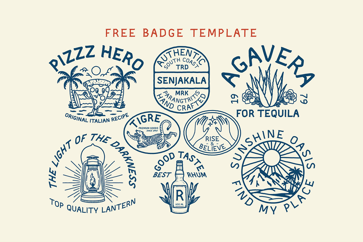 SOLVOR - Extra Badge Template, a Serif Font by Blazing Sun Creative (Photo 6 of 8)
