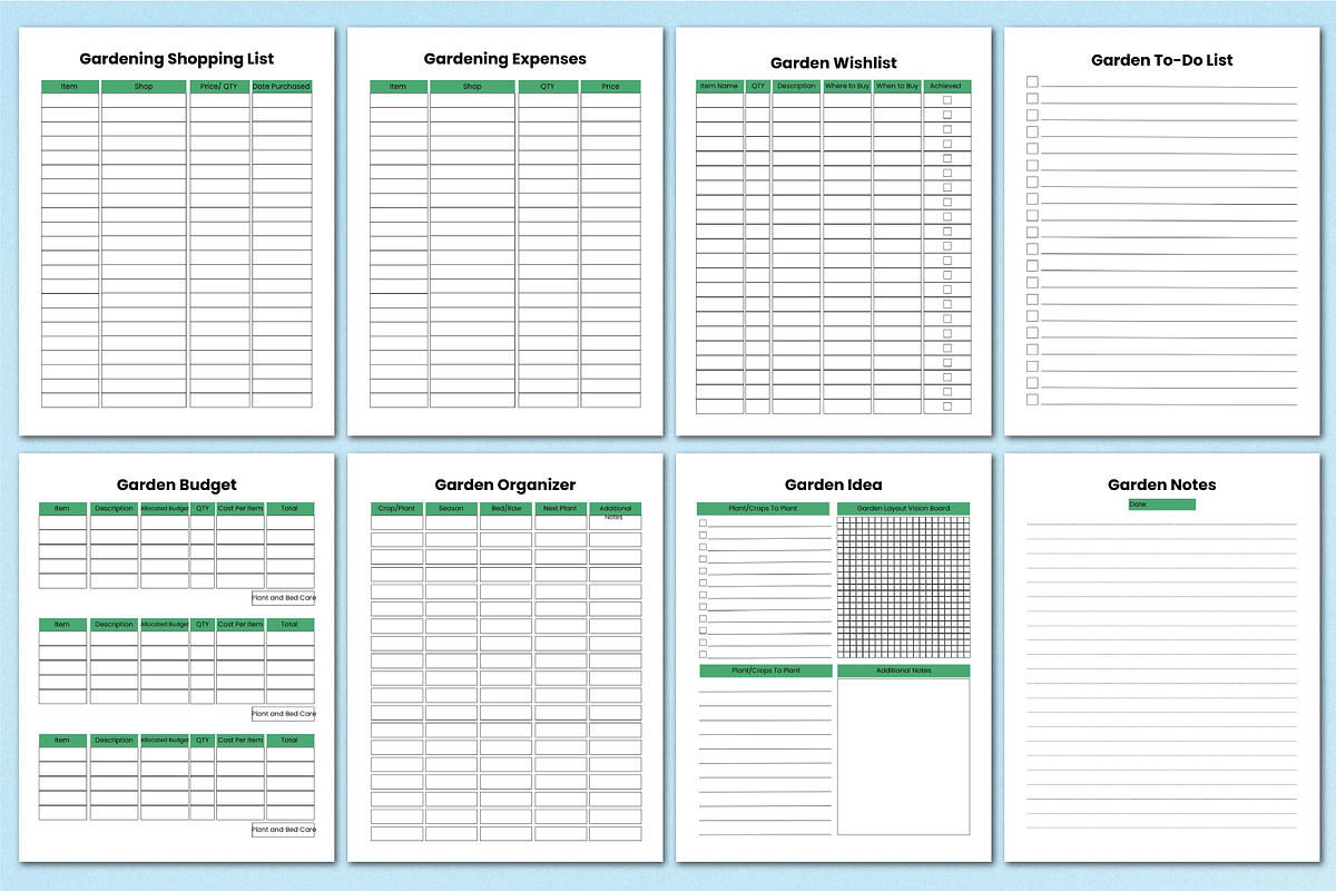 2026 Garden Sheet Bundle For Canva preview 4
