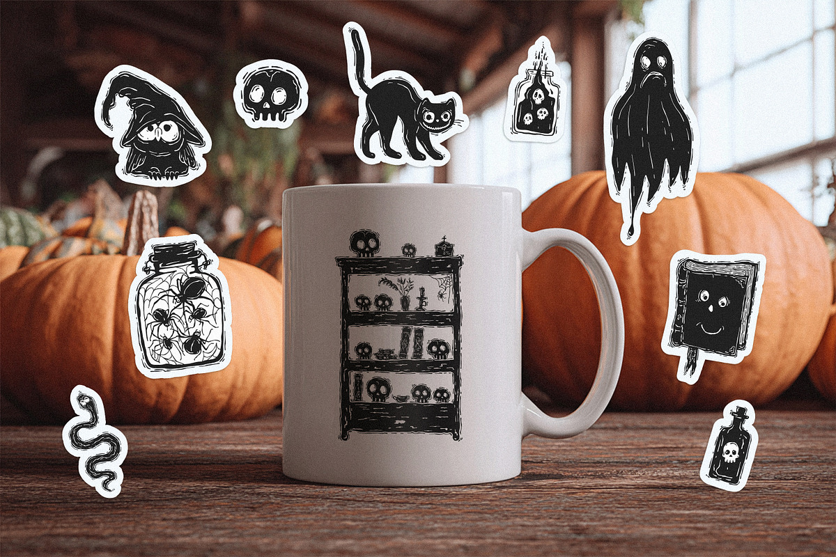 Creepy Cute Hand-Drawn Halloween, an Object Graphic by AnMark (Photo 12 of 12)