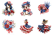 Watercolor 4th Of July Clipart, an Illustration by SinaCreation (Thumbnail 3 of 9)