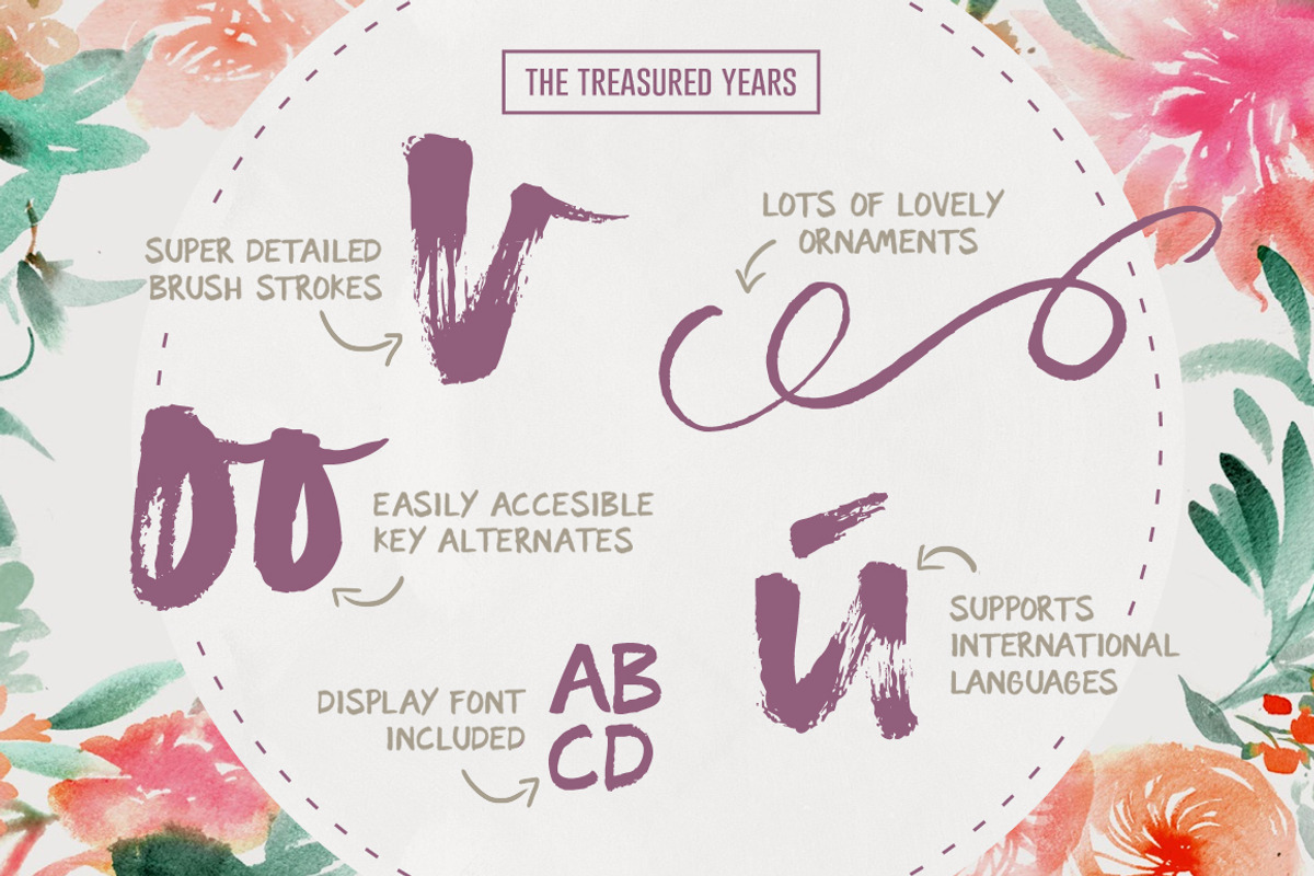 The Treasured Years Font Duo + Bonus preview 6