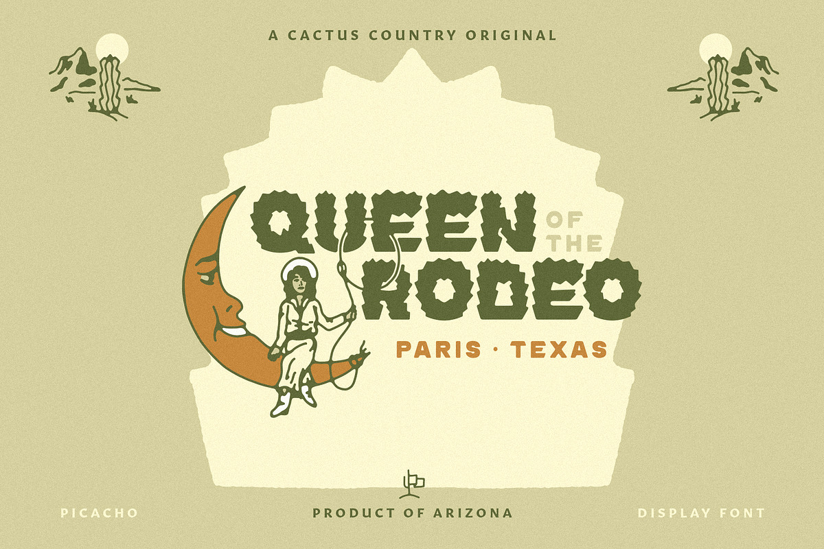 Picacho Display Font, a Sans Serif Font by Cactus Country (Photo 3 of 6)