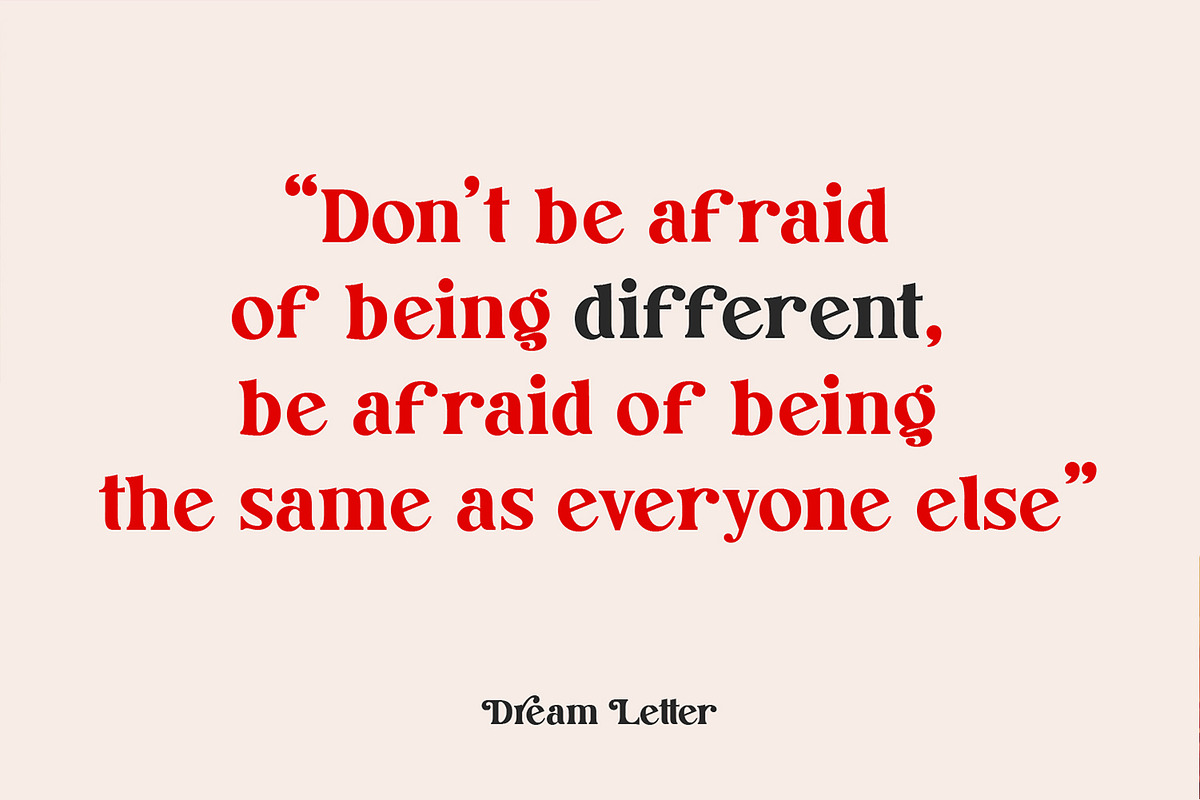 Dream Letter, Serif Font preview 3