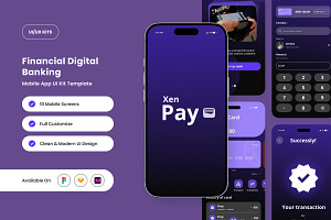 XenPay - App UI Kit for Banking, an App Template by twinstd