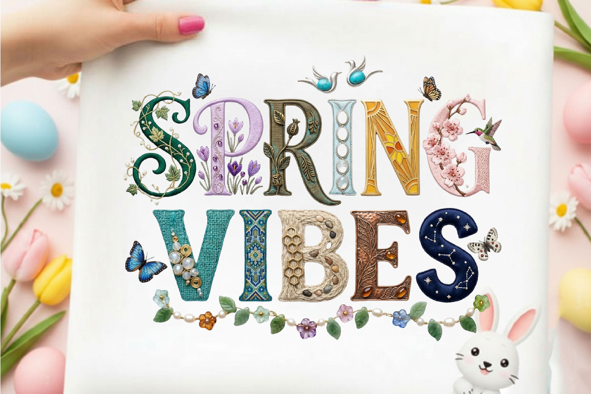 Brushstroke Spring Vibes Png Spring, an Illustration by Designking (Photo 6 of 6)